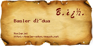 Basler Édua névjegykártya